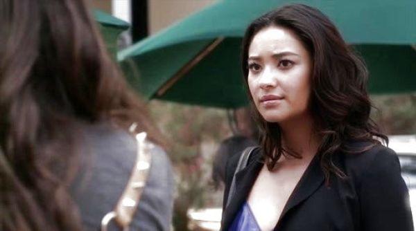 Emily Fields's Ruffle-Front High/Low Dress on Pretty Little Liars