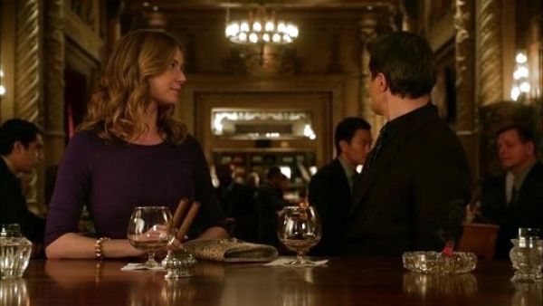 Emily Grayson's Twist-Front Jersey Dress on Revenge