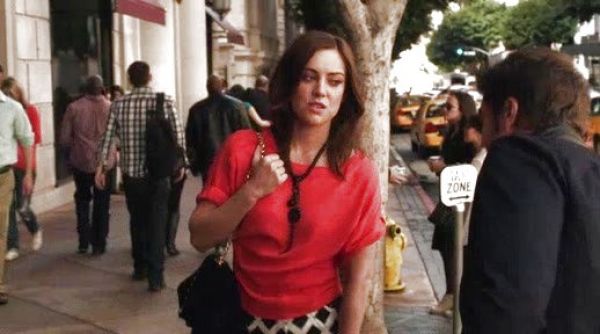 Erin Silver's Marble Diamond Print Pants on 90210