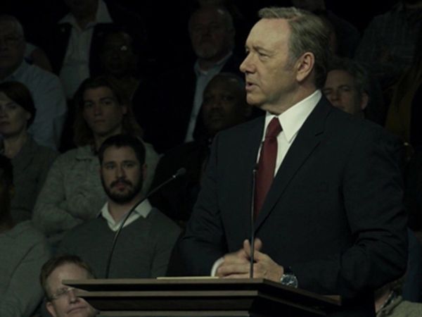 Frank Underwood's Modern Cut Silk Tie on House of Cards