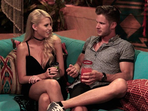 Haley Ferguson's Black High Low Plunge Dress on Bachelor in Paradise