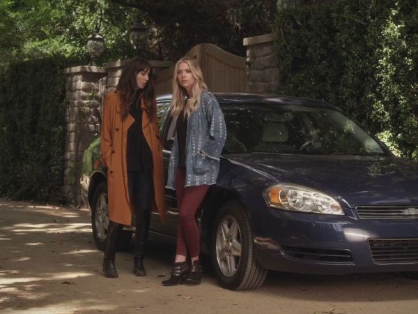 Hanna Marin's Black Strappy Ankle Boots on Pretty Little Liars