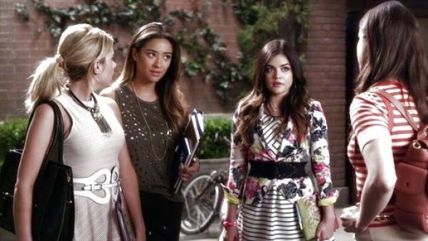 Hanna Marin's Cassandra Sleeveless A-Line Eyelet Dress on Pretty Little Liars