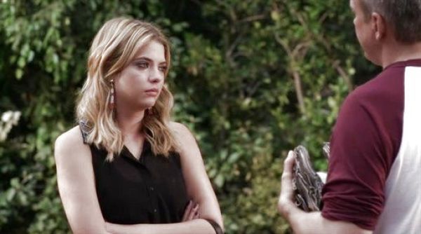 Hanna Marin's Embroidered Collar Top on Pretty Little Liars