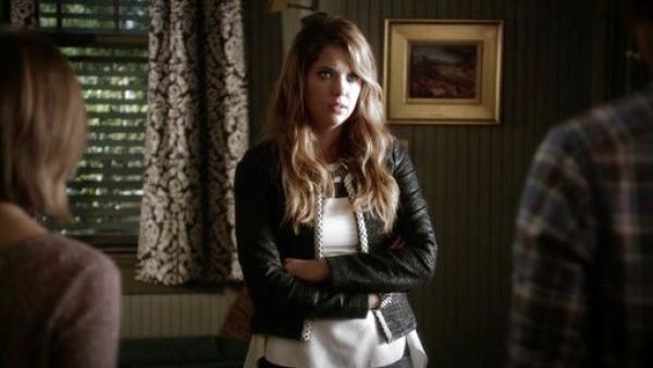 Hanna Marin's Embroidered Leather Jacket on Ravenswood