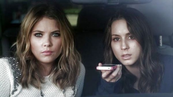 Hanna Marin's Knitted Crystal Shoulder Sweater on Pretty Little Liars