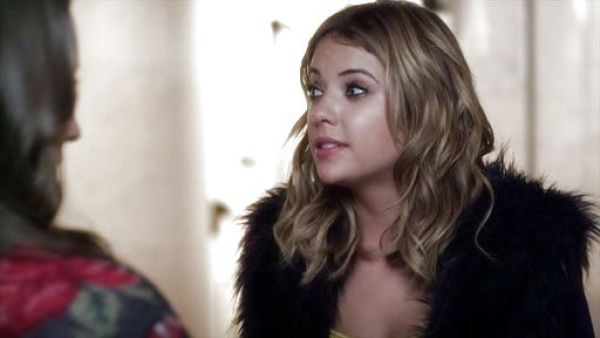 Hanna Marin's Nadia Faux-Fur-Collar Jacket on Pretty Little Liars