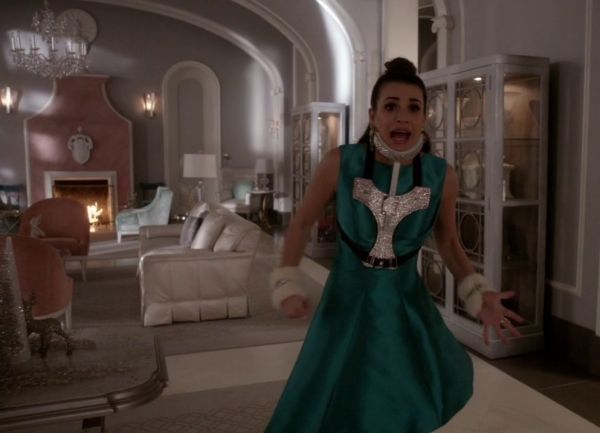 Hester Ulrich's Sleeveless Asymmetric Cocktail Dress on Scream Queens