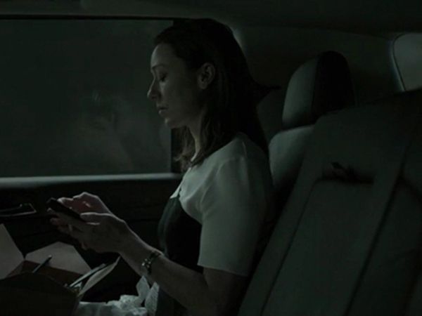 Jackie Sharp's Crepe/Tweed T-Shirt Dress on House of Cards