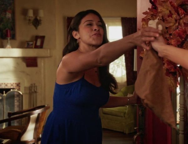 Jane Villanueva's blue cami sundress on Jane the Virgin