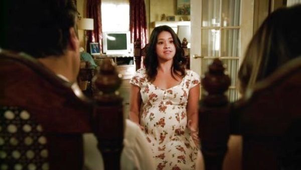 Jane Villanueva's Floral-Print High-low Dress on Jane the Virgin
