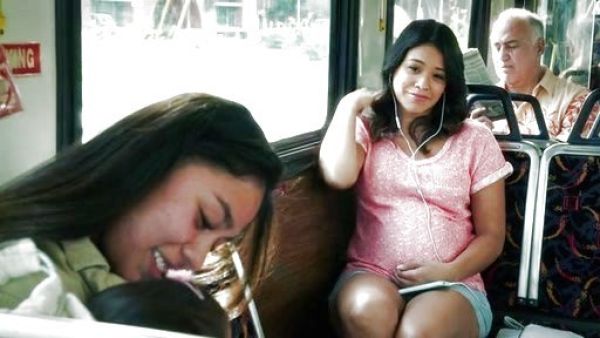 Jane Villanueva's Loose Knit Short Sleeve Tee on Jane the Virgin