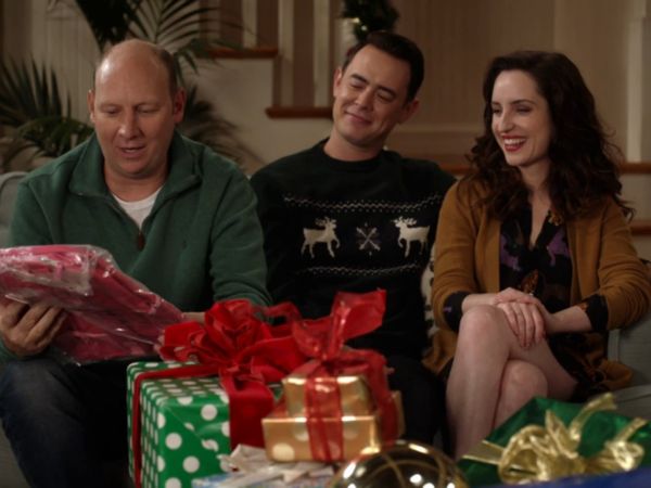 Jen Short's Black Animal Print Shirt Dress on Life In Pieces