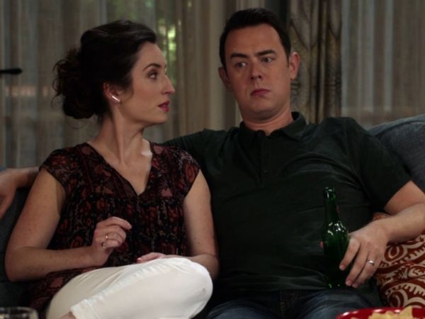 Jen Short's Black Floral Top on Life In Pieces