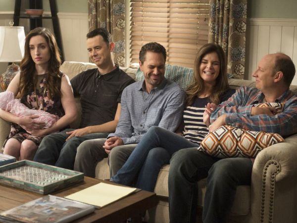 Jen Short's Olive Printed Dress on Life in Pieces