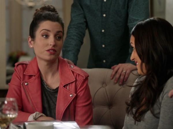 Jen Short's Red Leather Jacket on Life In Pieces