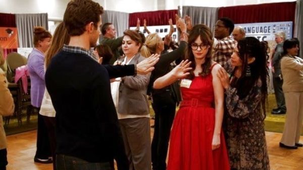 Jess Day's Annette Red Voile Dress on New Girl