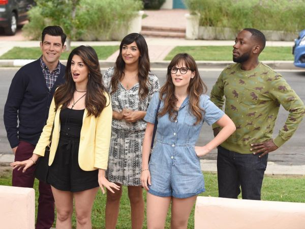 Jess Day's Denim Romper on New Girl