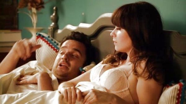 Jess Day's Eyelash Lace and Satin Bra on New Girl