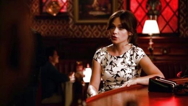 Jess Day's Hatched Horses Cap Sleeve Dress on New Girl