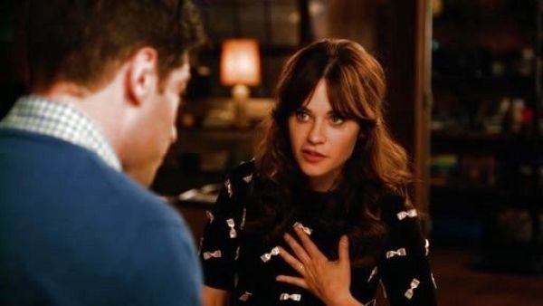 Jess Day's Knit Short-Sleeve Bow Sweater on New Girl
