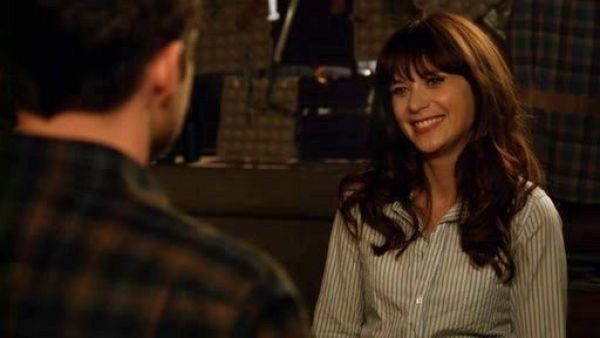 Jess Day's Pieced Top Striped Shirt on New Girl