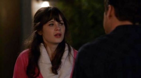 Jess Day's plush microfiber robe on New Girl