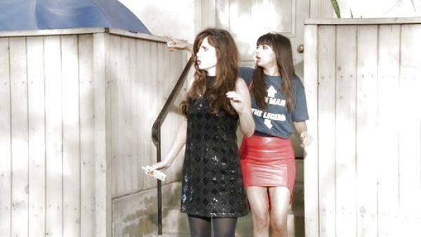 Jess Day's Sequined Diamond-Lace Dress on New Girl