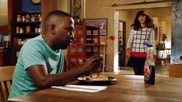 Jess Day's WINDOWPANE SWEATER on New Girl