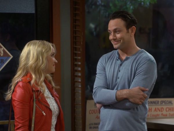 Josh Kaminski's Blue Long Sleeve Henley on Young & Hungry