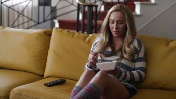 Juliette Barnes's Lux Striped Pocket Tee on Nashville