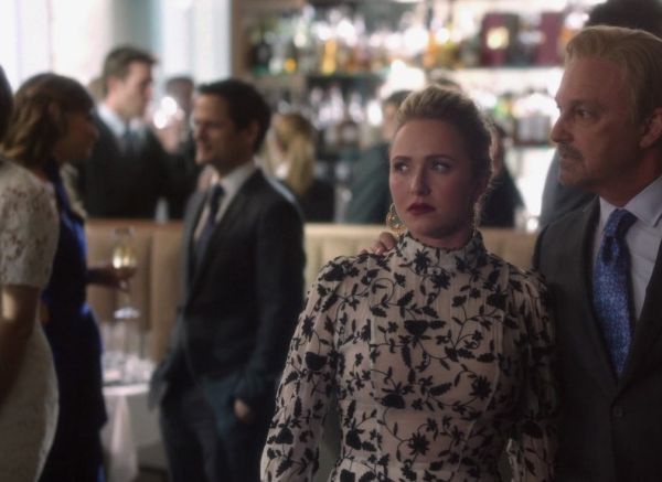 Juliette Barnes's Master ruffle-trimmed embroidered dress on Nashville