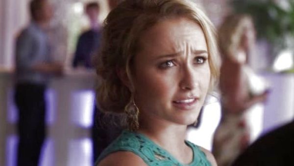 Juliette Barnes's Zipper Back Floral Lace Peplum Top on Nashville