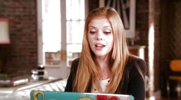 June Colburn's Rigby Saddle Bag on Don't Trust the B---- in Apartment 23