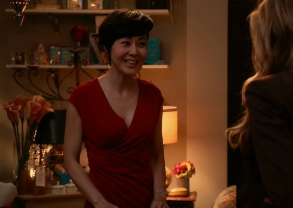 Karen Kim's Cool Wool Jersey Draped Surplice Dress on Mistresses