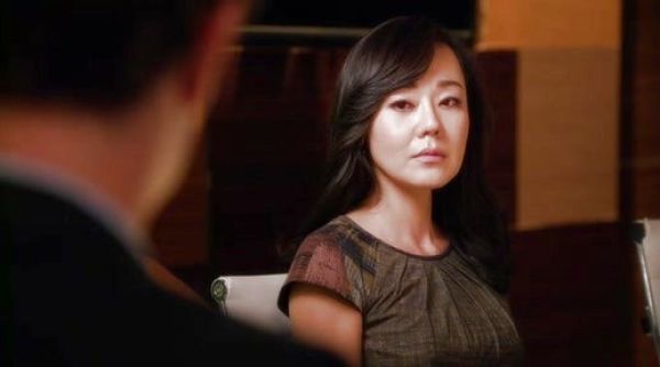 Karen Kim's Green Abstract Print Pleated Neck Jersey Dress on Mistresses