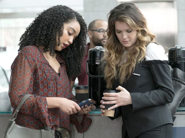 Kat Edison's Printed Top on The Bold Type