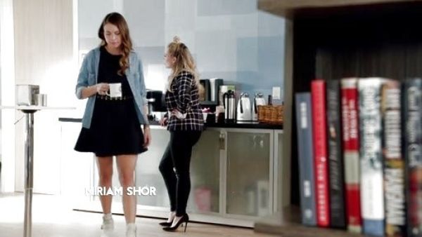 Kelsey Peters's Horn Zip-Back Pump on Younger