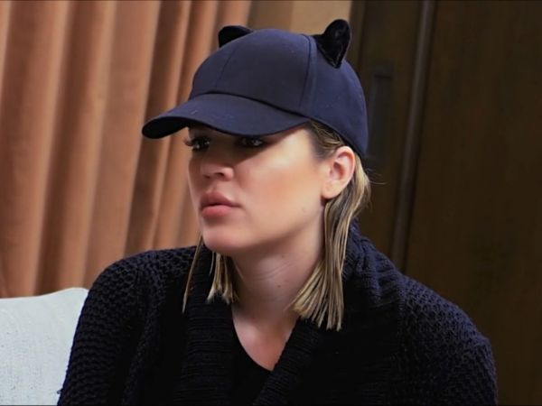 Khloe Kardashian's Black Cat Ears Hat on Keeping Up With The Kardashians