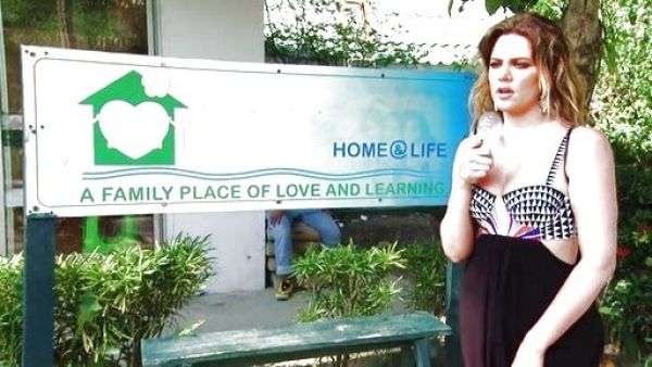 Khloe Kardashian's Embroidered Bustier Dress on Keeping Up With The Kardashians