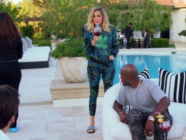 Khloe Kardashian's Floral Leaf Print Hoodie and Leggings on Keeping Up With The Kardashians