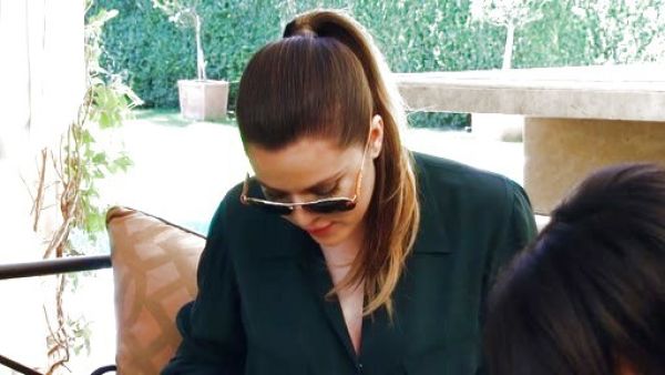 Khloe Kardashian's Silk Button Down Blouse on Keeping Up With The Kardashians