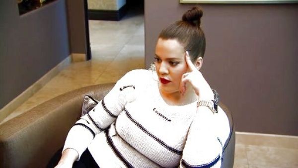 Khloe Kardashian's Silk striped sweater on Keeping Up With The Kardashians