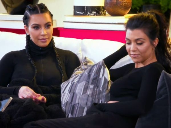 Kim Kardashian's Black Half Zip Top on Keeping Up With The Kardashians