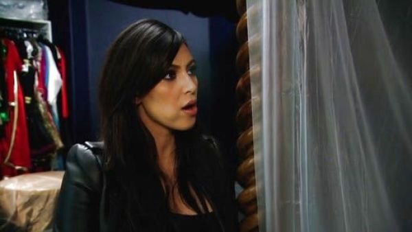 Kim Kardashian's Leather Bomber on Keeping Up With The Kardashians
