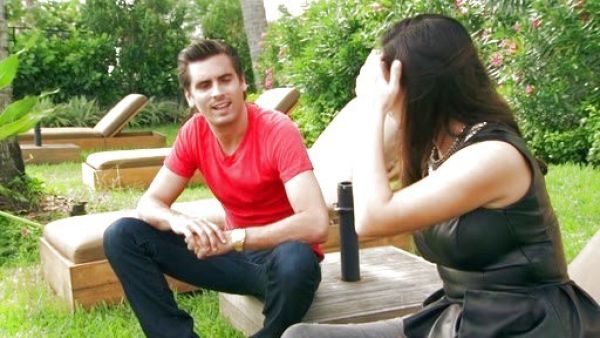 Kim Kardashian's Leather peplum top on Kourtney and Kim Take Miami