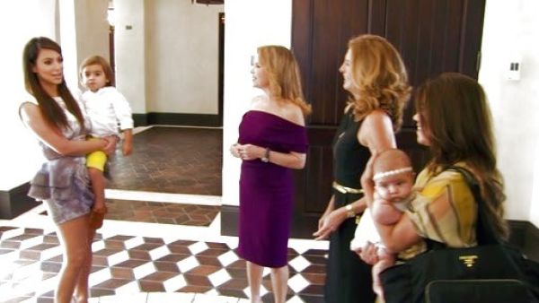 Kim Kardashian's Peplum Dress on Kourtney and Kim Take Miami