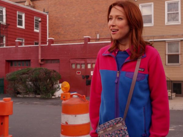 Kimmy Schmidt's Pink and Blue Zip Jacket on Unbreakable Kimmy Schmidt