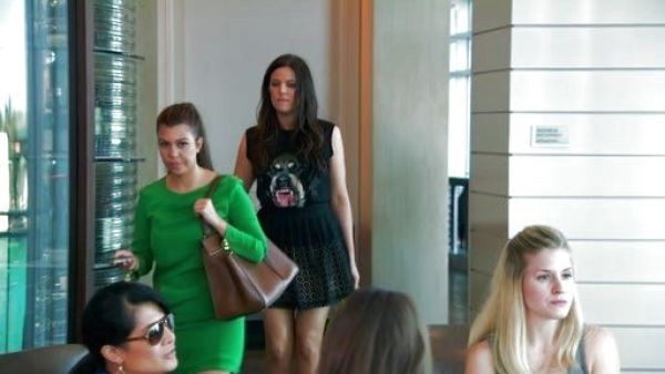 Kourtney Kardashian's Round Neck Dress on Kourtney and Kim Take Miami