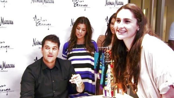 Kourtney Kardashian's Striped Loose Dress on Kourtney and Kim Take Miami